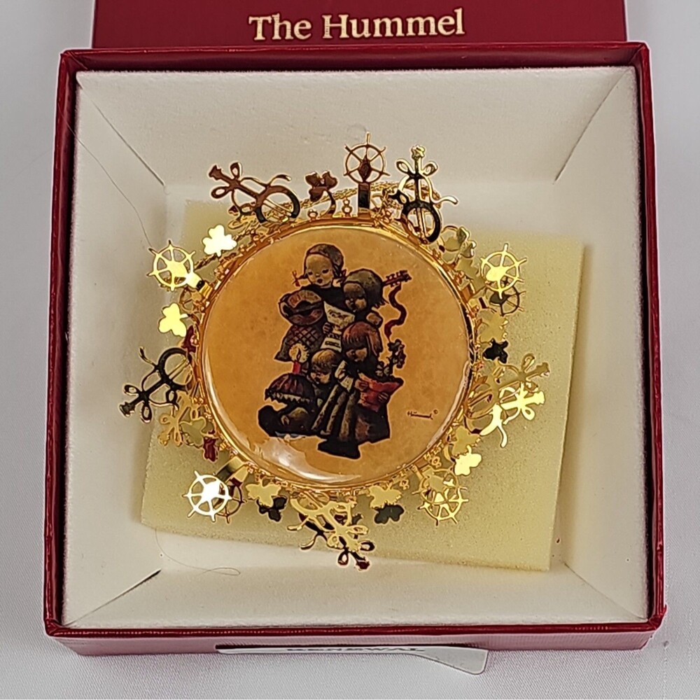 Danbury Mint Hummel Gold Christmas Ornament Collection Boxed Vintage 1980s